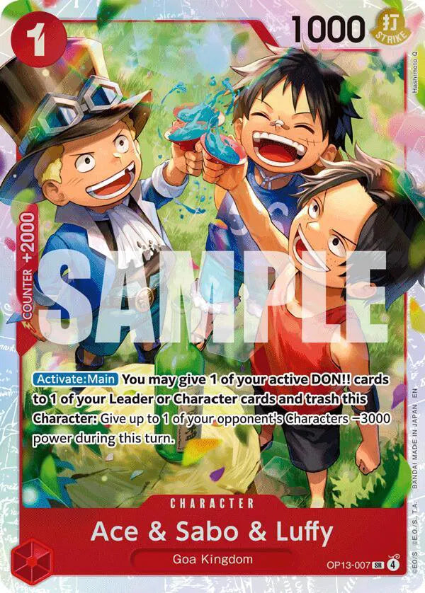 Ace & Sabo & Luffy OP13-007 One Piece Carrying on His Will