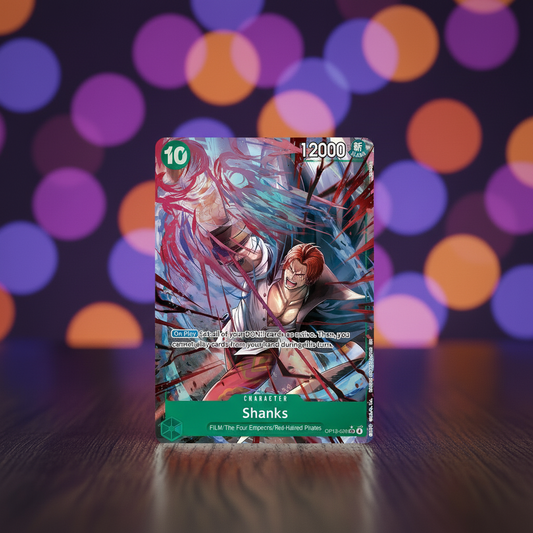 Shanks card with bokeh background